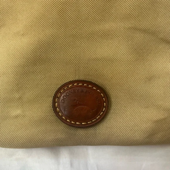 Dooney and Bourke Iconic Tan Crossbody Satchel Leather Stitched Strap - Picture 3 of 14